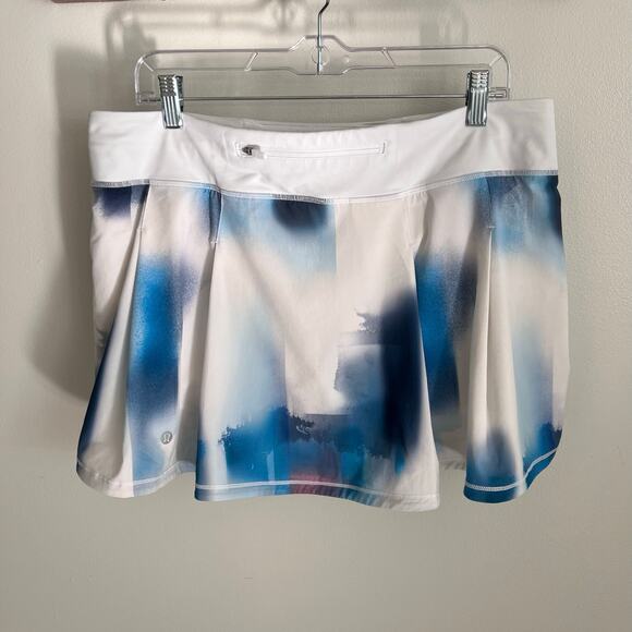 Lululemon Multicolor Baseline Wash Print Pace Rival Mid-Rise Skirt Size 12 - Picture 6 of 14